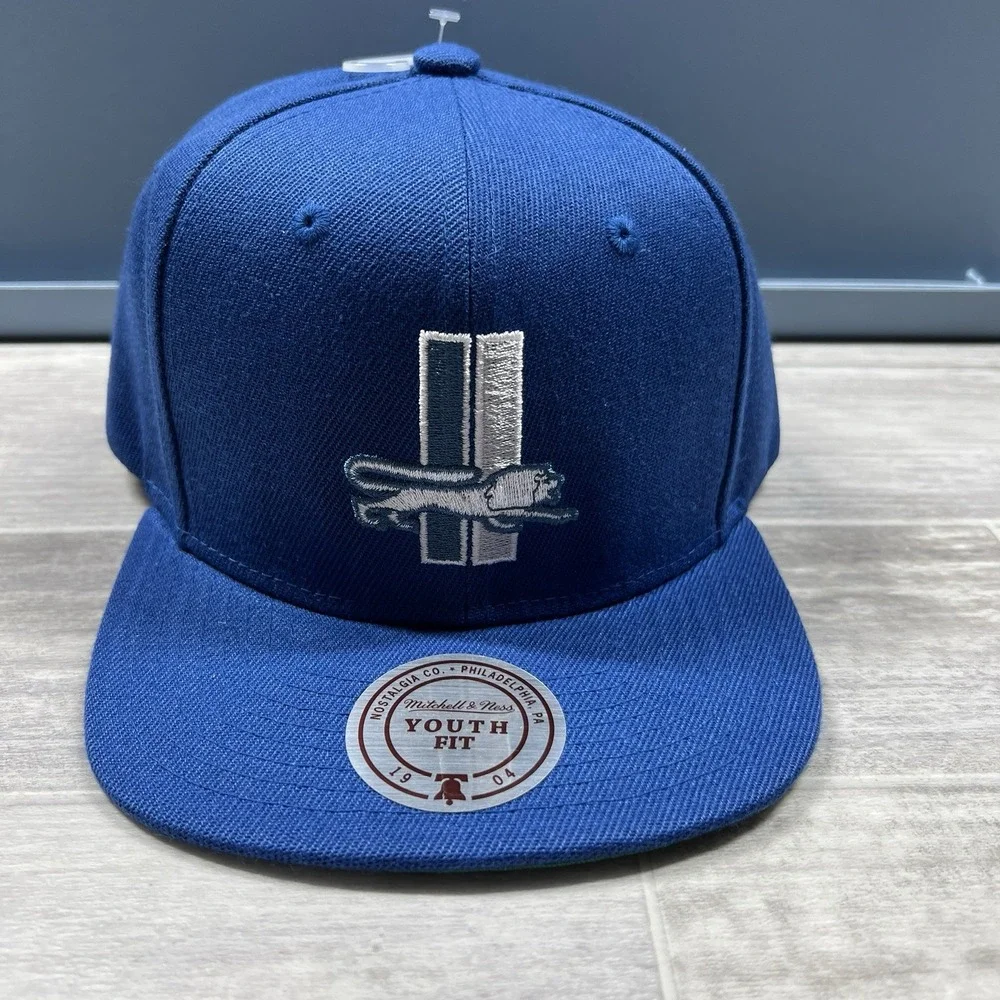 Youth Mitchell & Ness Blue‎ Detroit Lions Gridiron Classics Ground Snapback Hat